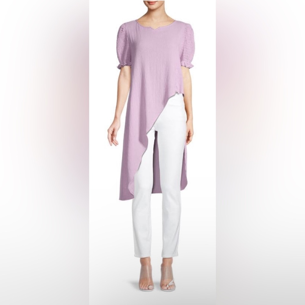 Patrizua Luca Sweetheart Asymmetric Tunic Top in Lavender, XS